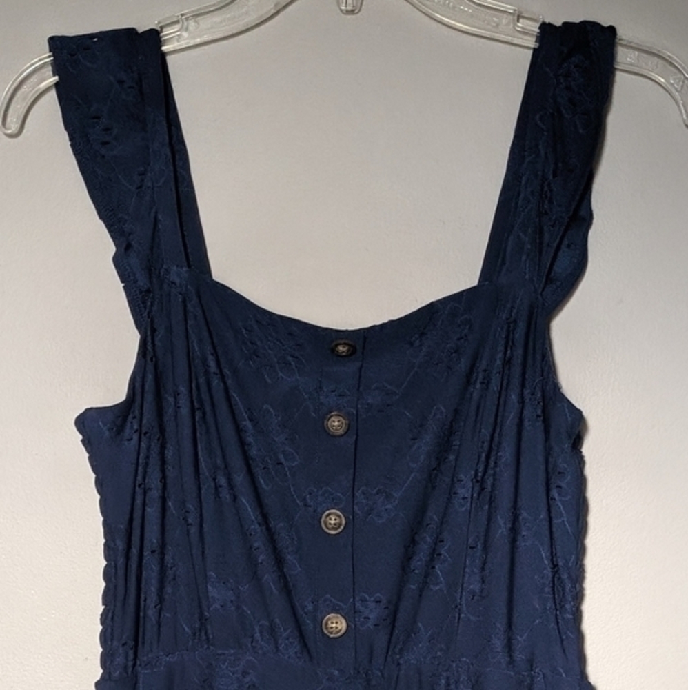As U Wish Sleeveless Navy Blue Summer Dress Size Medium - Picture 11 of 11